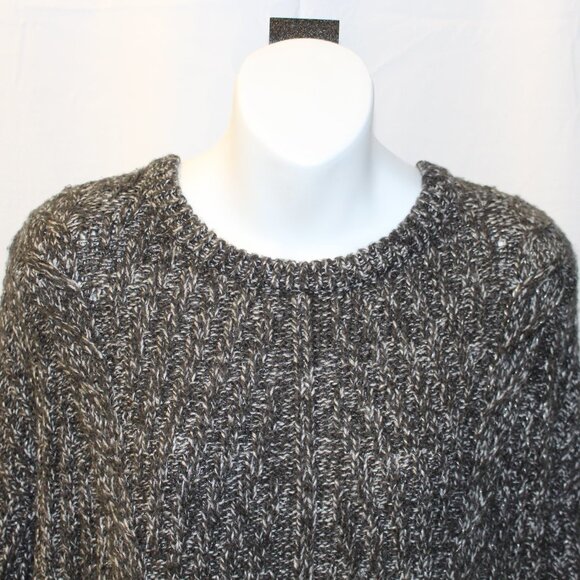 Isabel Maternity Women’s Grey Cable Knit Long Sleeve Sweater Size Medium - Picture 3 of 14